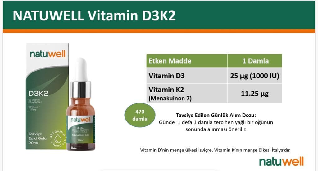 Natuwell D3k2 20 ML Damla