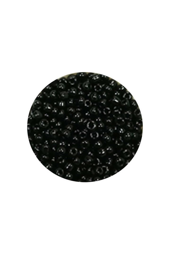 Dökme Cam Kum Boncuk (11/0) 2 mm - 60 Gram -  Siyah - BNC045