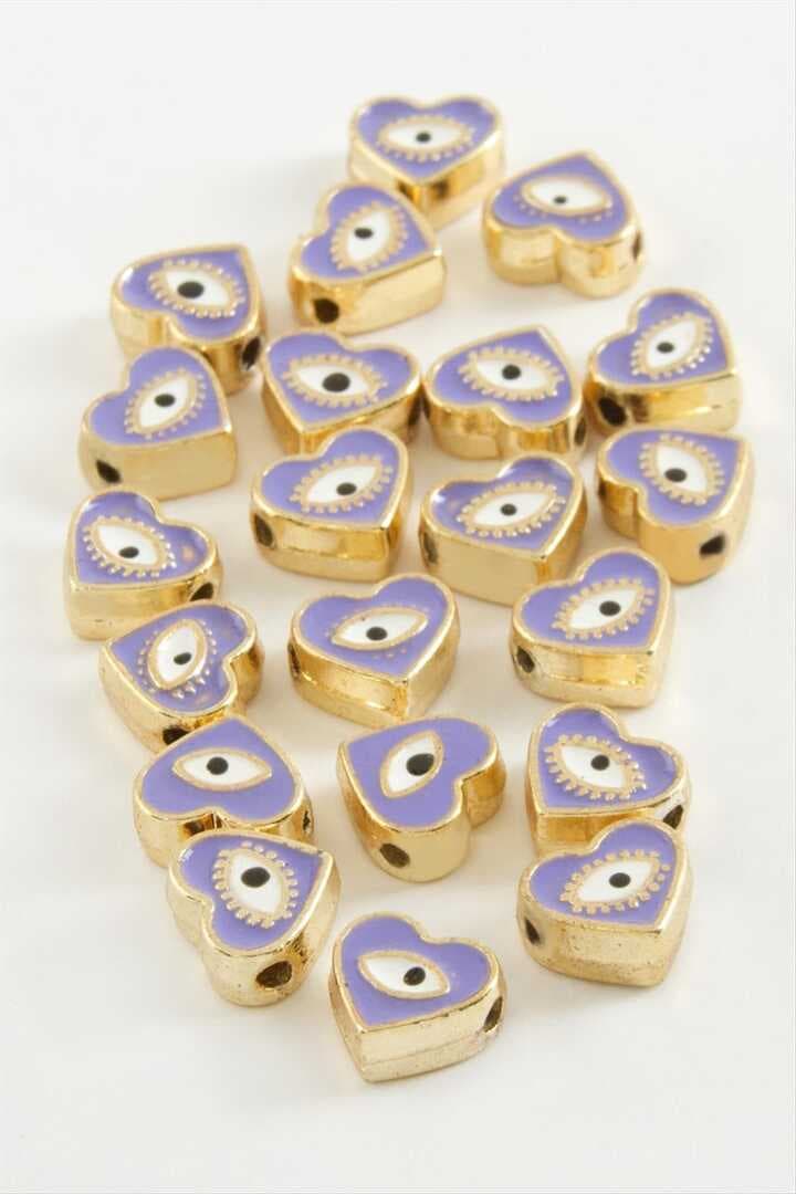 Kalp Göz Mineli Bileklik ve Kolye Ucu Aparatı 1 Adet