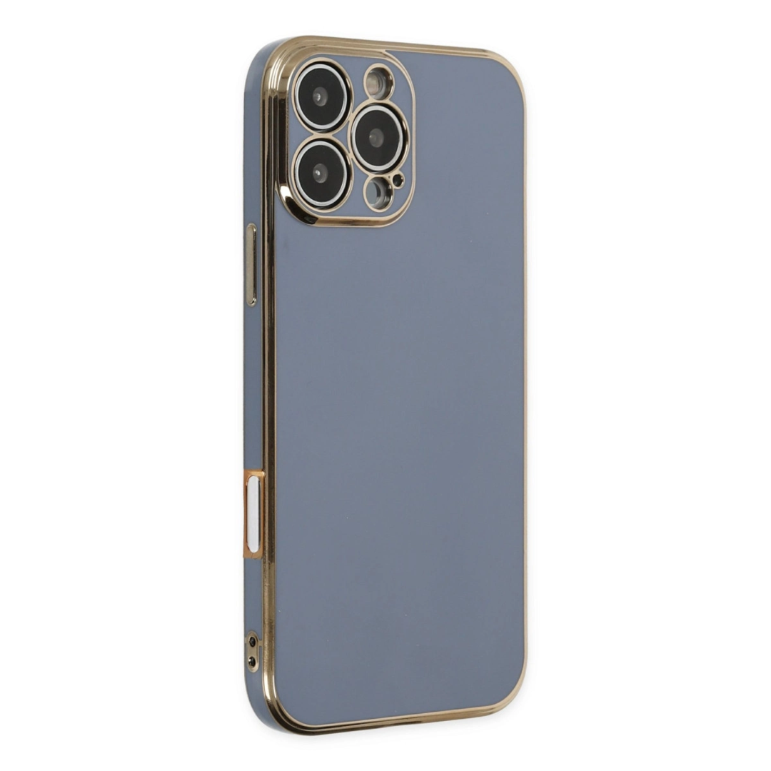 Apple İphone 16 Pro Max Kılıf Volet Silikon - Mavi