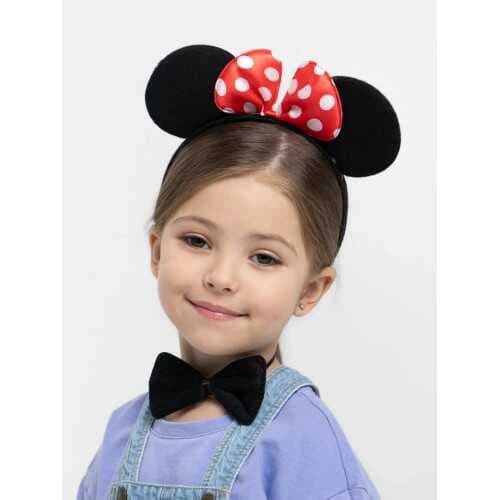 Minnie Mouse Kostüm Seti Taç Kuyruk Papyon Gösteri Seti