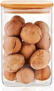 Decoox 1100ml Sızdırmaz Vakumlu Bambu Kapaklı Borosilikat Cam Kavaoz – Hava Geçirmez & Dayaıklı Gıda Saklama Kabı (10cm x 17cm)