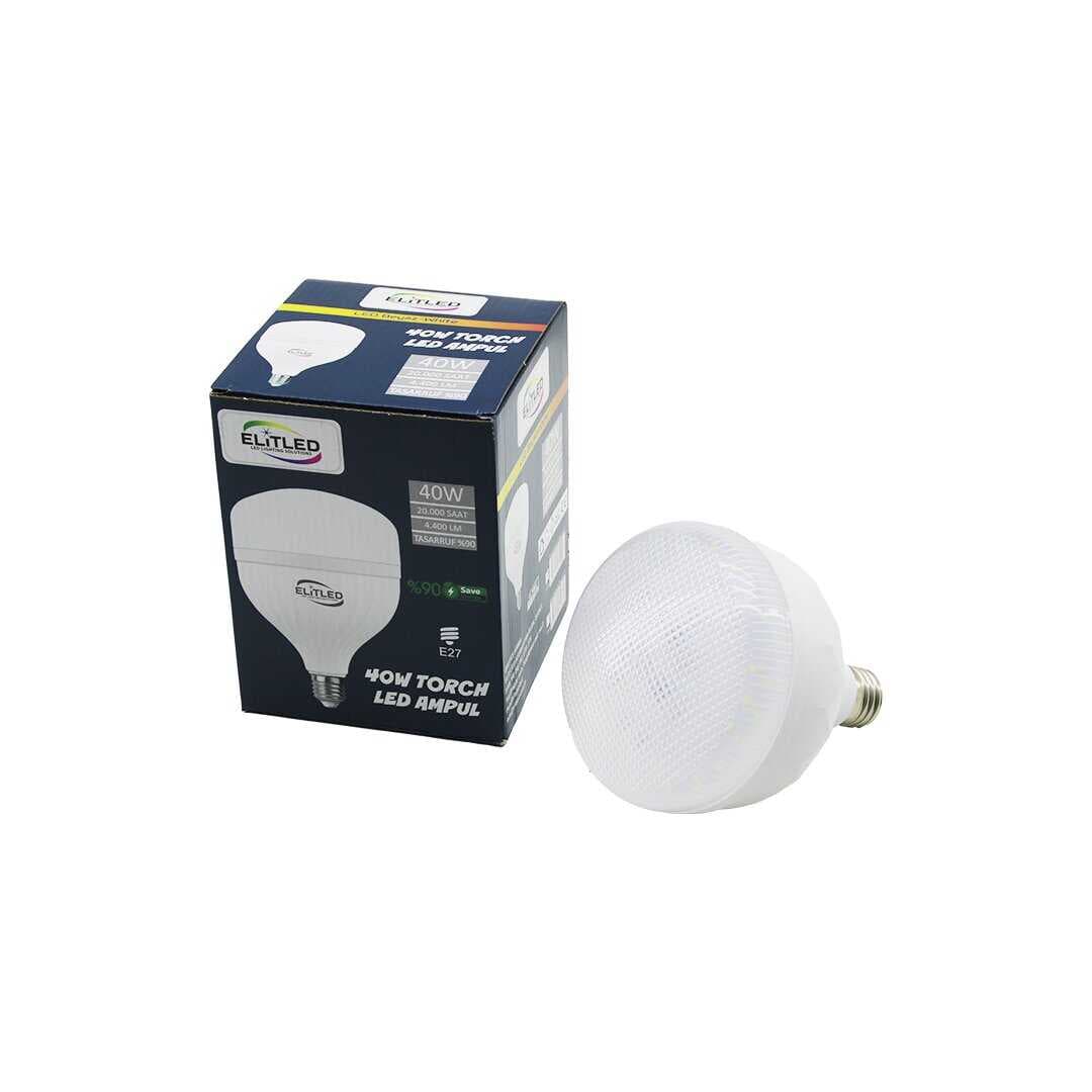 ELİTLED EL-02 12/24 40W TORCH LED BULB AMPUL BEYAZ - 6400K E27 4400 LÜMEN 20.000 SAAT ÖMÜR (5430)