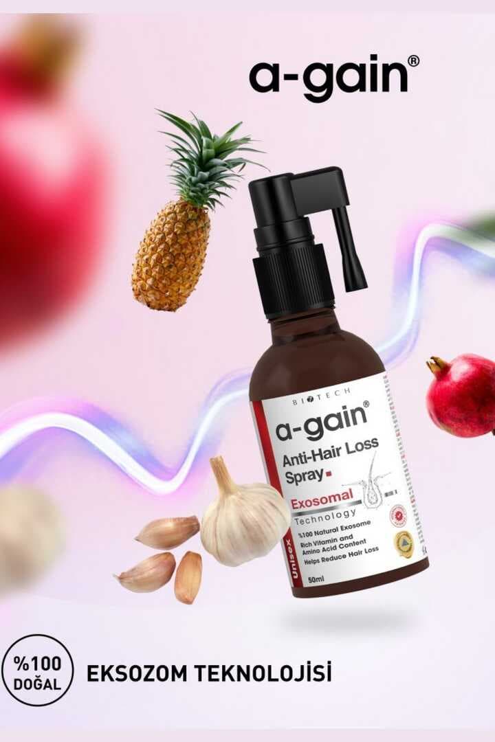 A-gain Saç Dökülmesi Karşıtı Hızlı Ve Güçlü Uzama Besleyici Unisex Sprey 50 ml