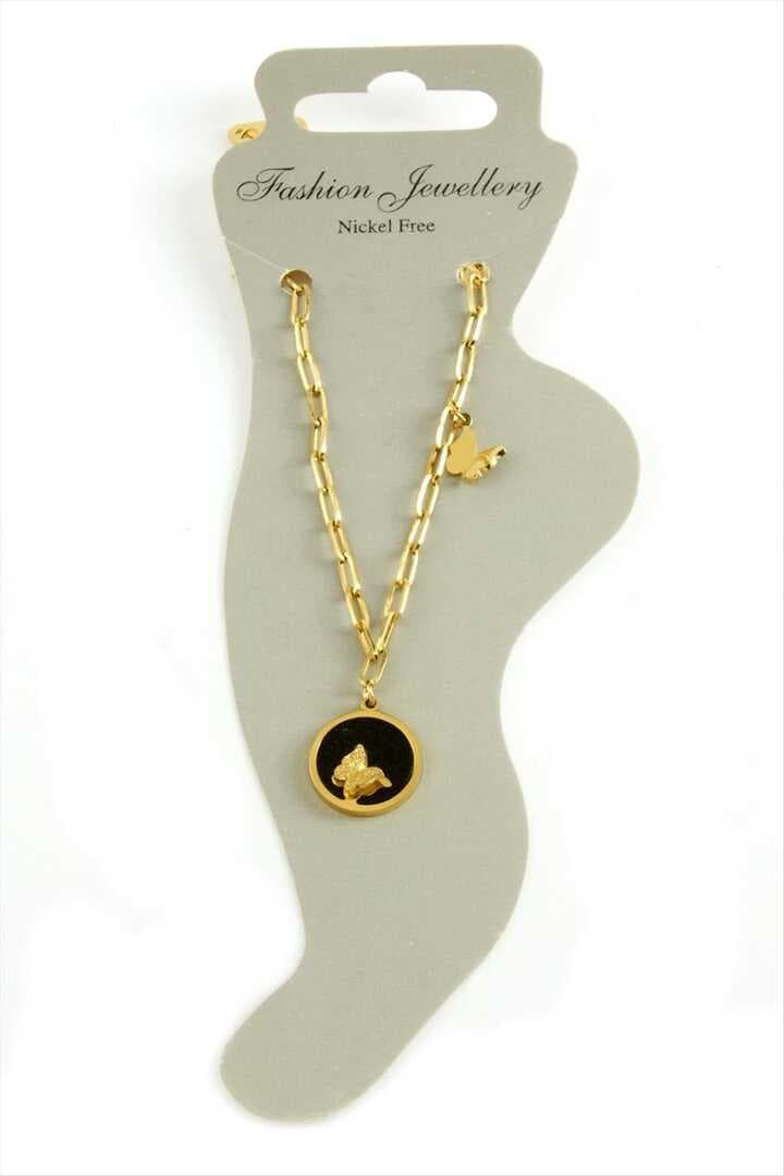 Kelebek Sedef Lüks Çelik Halhal