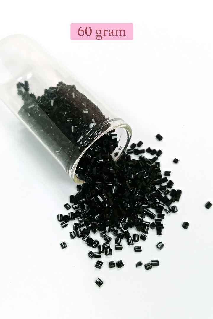 Kesme Cam Boncuk 2mm - 60 Gram - Siyah - BNC360