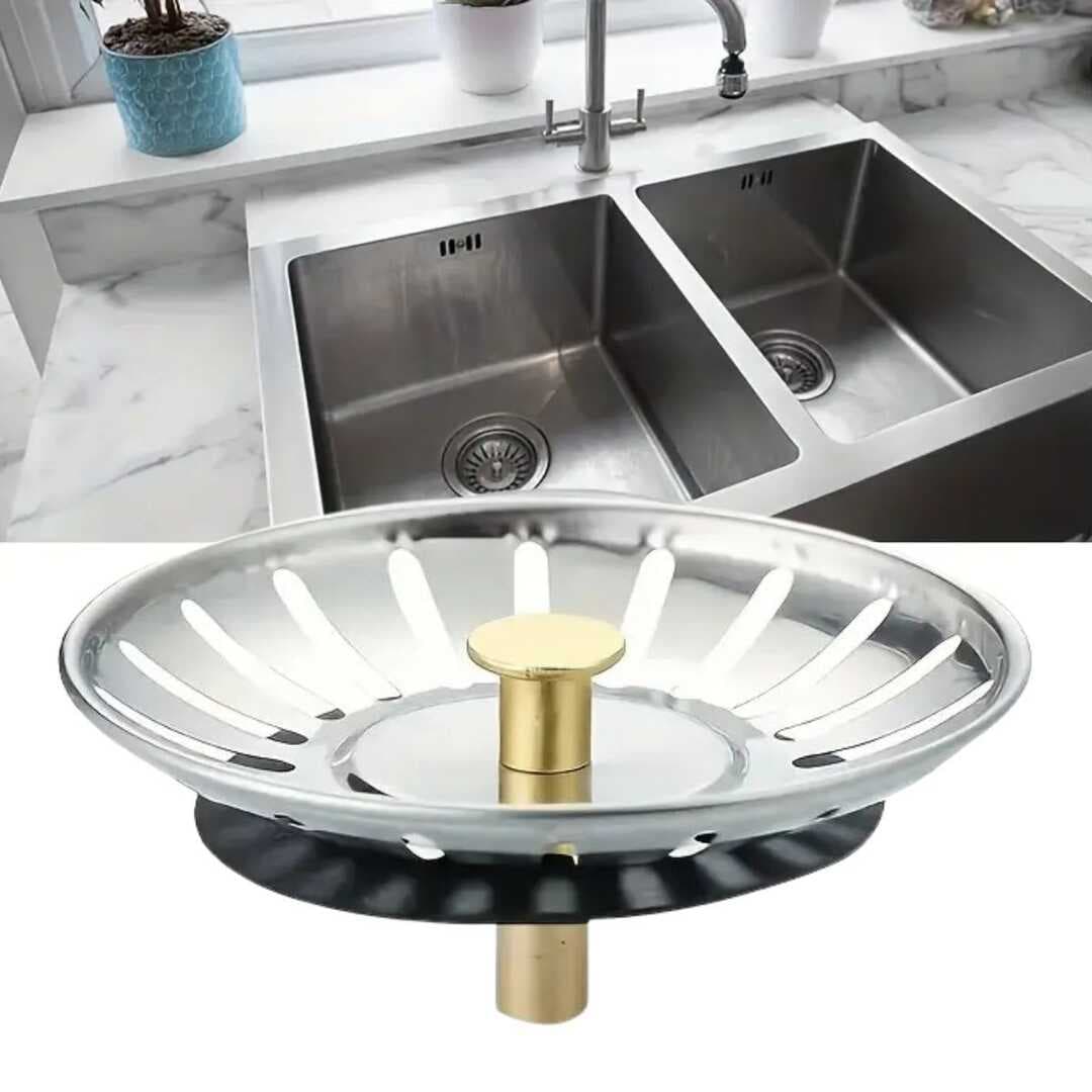 Paslanmaz Çelik Mutfak Evye Lavabo Süzgeci Lavabo Gideri Atık Gıda Tıpası (5430)
