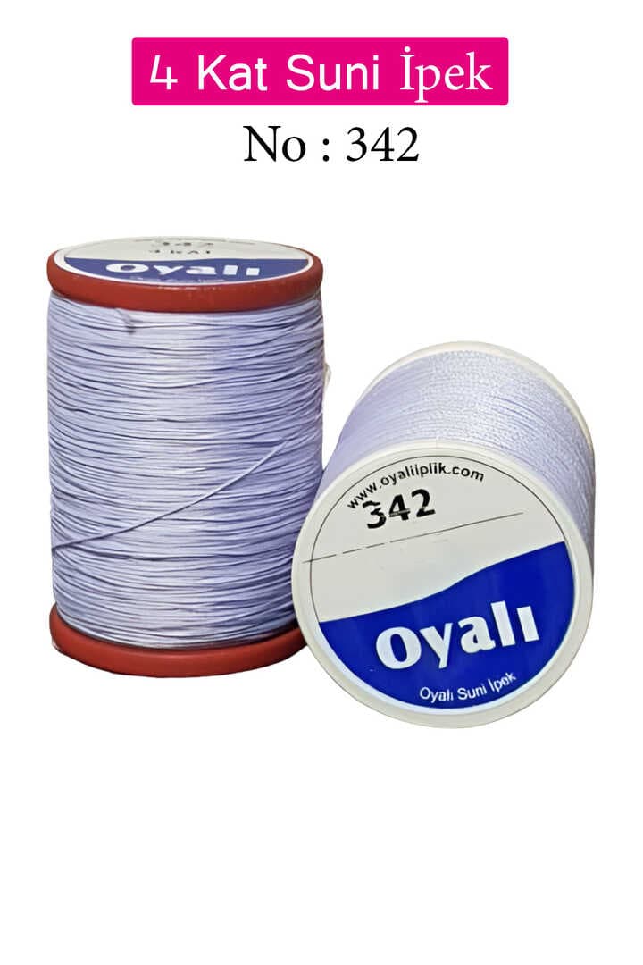 Oyalı 4 Kat Suni İpek İplik İğne Oyası Boncuk İpi Tığ Oyası No:342
