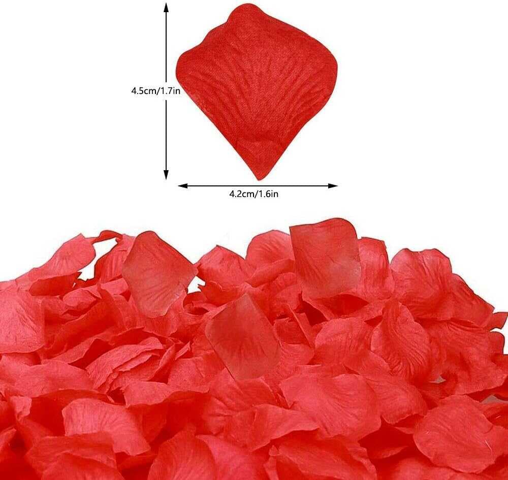 Nessiworld Kırmızı Renk Gül Yaprağı Şekilli Konfeti – 1 Paket 100 Adet