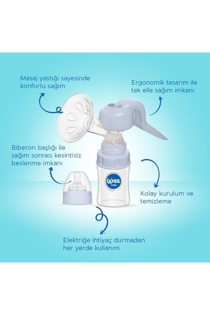 Wee Baby Pratik Manuel Göğüs Pompası Yeni Ambalaj + Alıştırma Bardağı Hediyeli