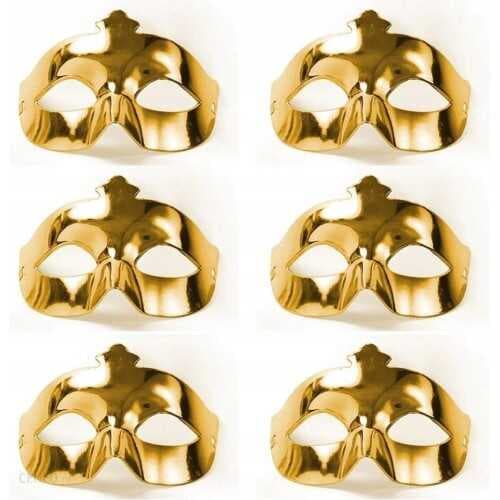 Altın Metalize Renk Düz Balo Parti Maskesi