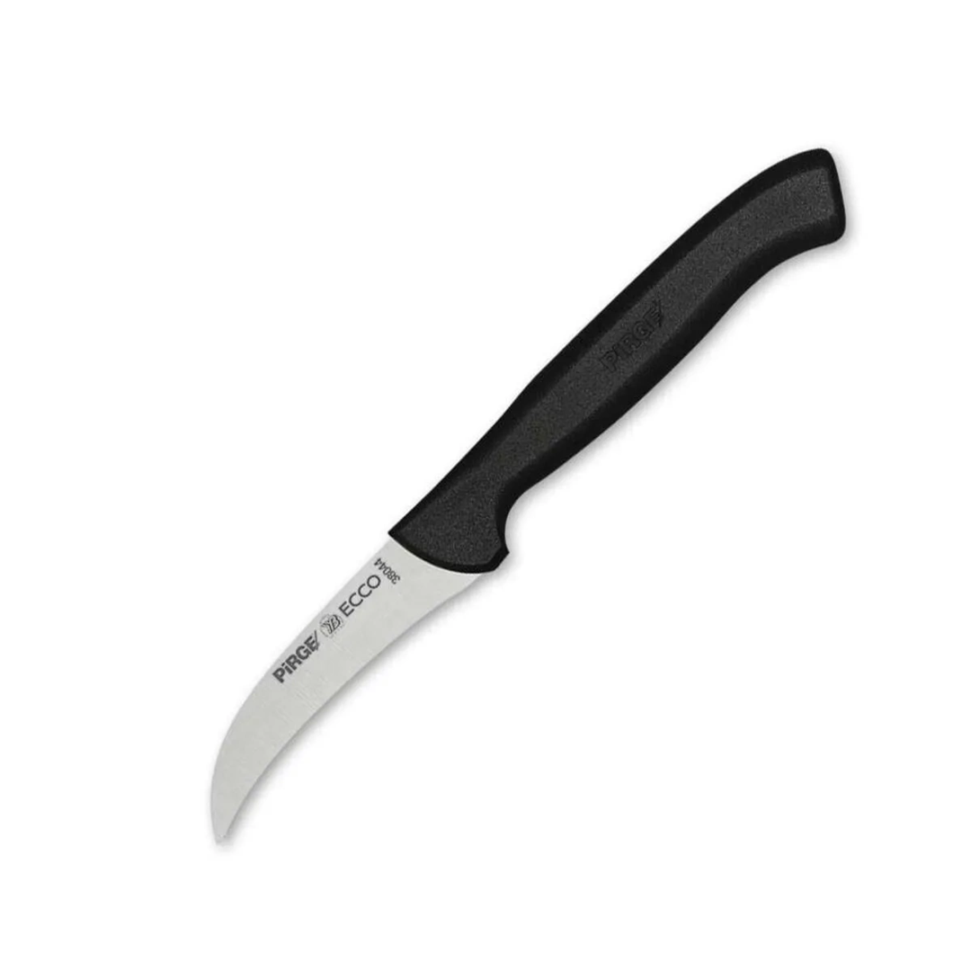 38044 Ecco Kıvrık Eğri Sebze Dekor Bıçağı 7,5 Cm - Siyah