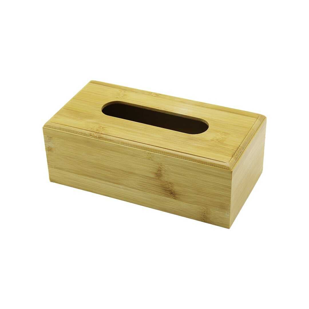 AHŞAP - BAMBU PEÇETELİK KUTU 11.6 X 22.8CM ALT KAPAKLI = KAYAR KANALLI - AÇ-KAPA (5430)