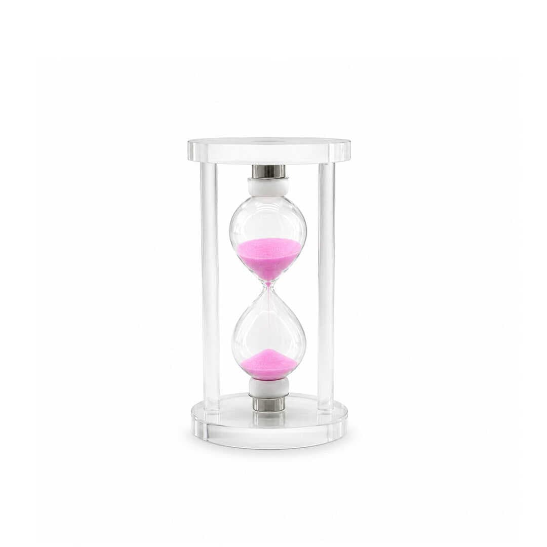 ORTA CAM KUM SAATİ CAM STANDLI= ÇAP: 6.8CM-YÜKSEKLİK: 12CM (5430)