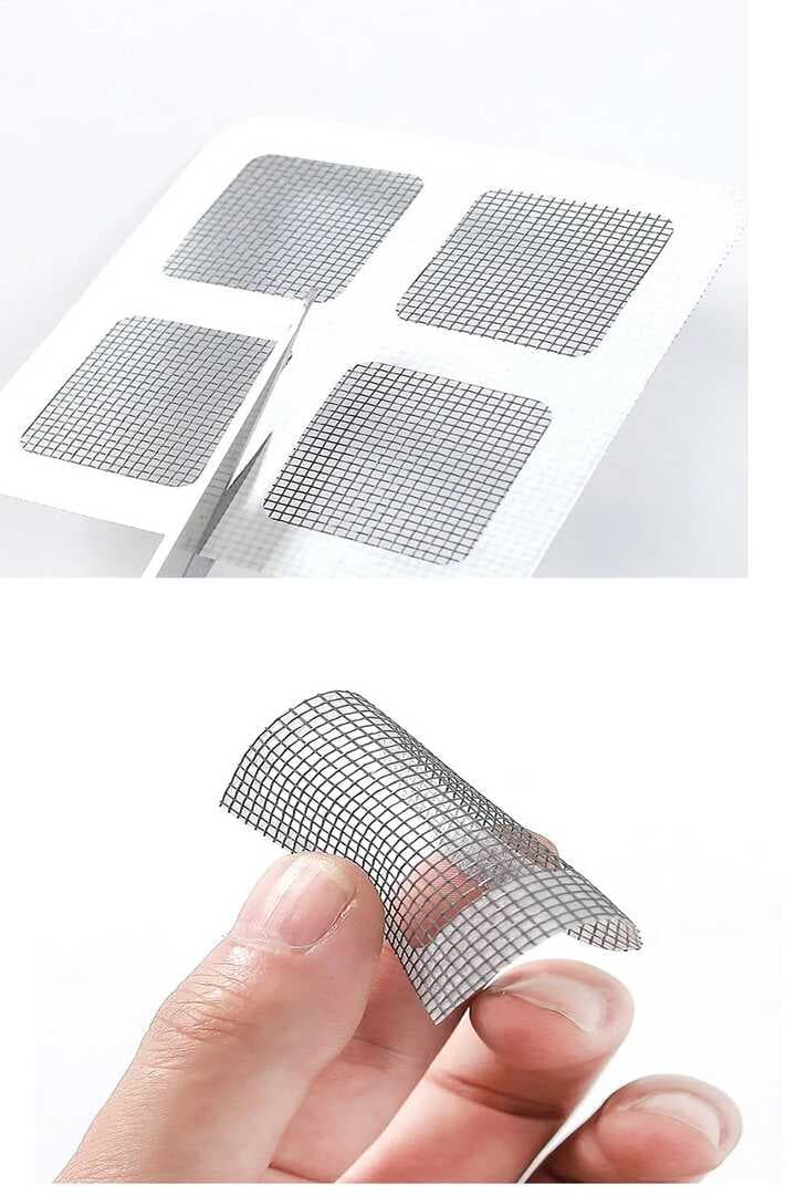 10 Adet Yapışkanlı Kesilerek Kullanılabilir Yırtık Kapı-Pencere Sinekliği Onarım Tamir Bandı (477477)