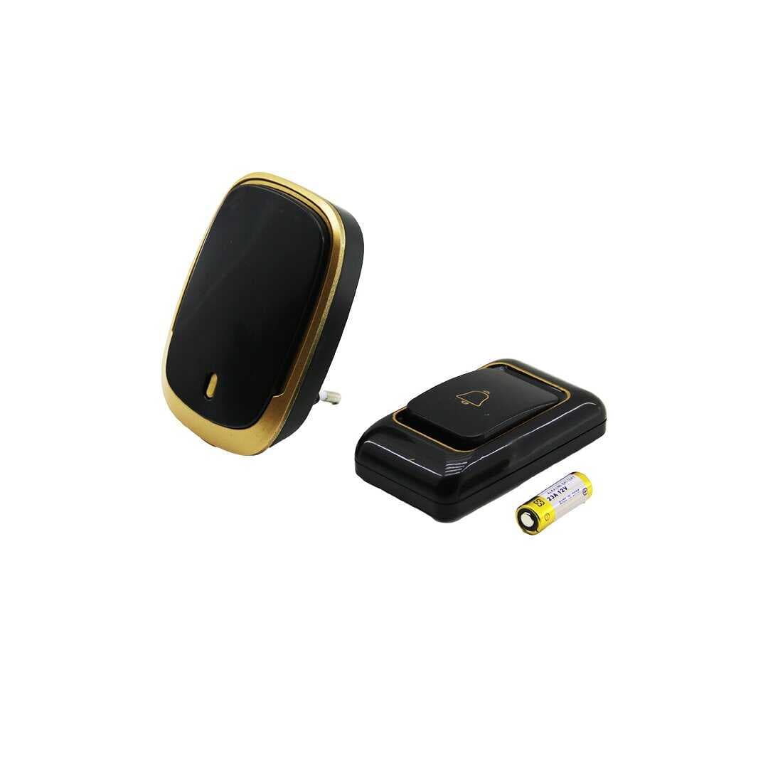 WİRELESS KABLOSUZ KAPI ZİLİ  PİLLİ   100MT MENZİL  SİYAH RENK (5430)