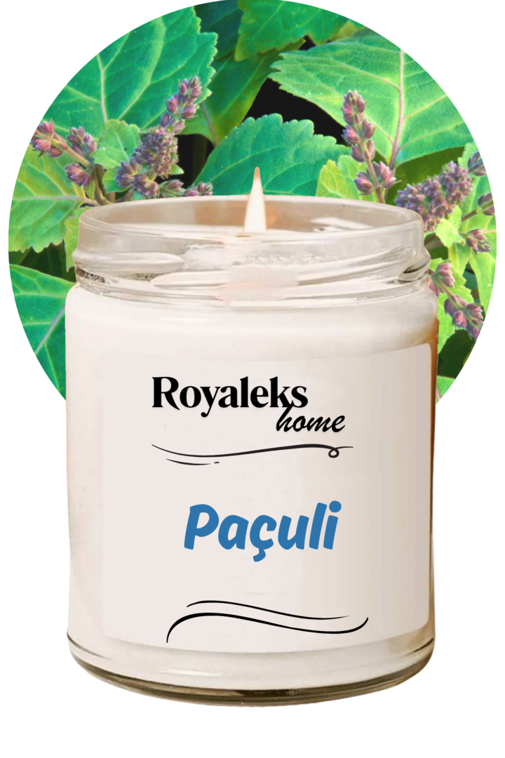 Doğal Özel Seri Kokulu Dekoratif Kavanoz Mum 210 cc - Paçuli Esansı - RYL