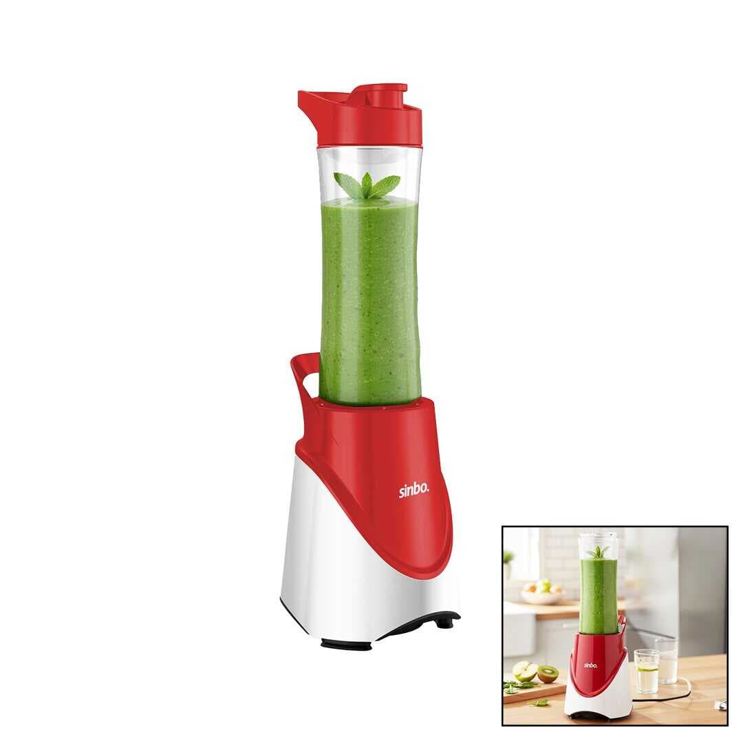 SMOOTHİE BLENDER 570ML ŞİŞE 4 LÜ ÇELİK BIÇAK 300W TURBO MOTOR SHB-7508 (5430)