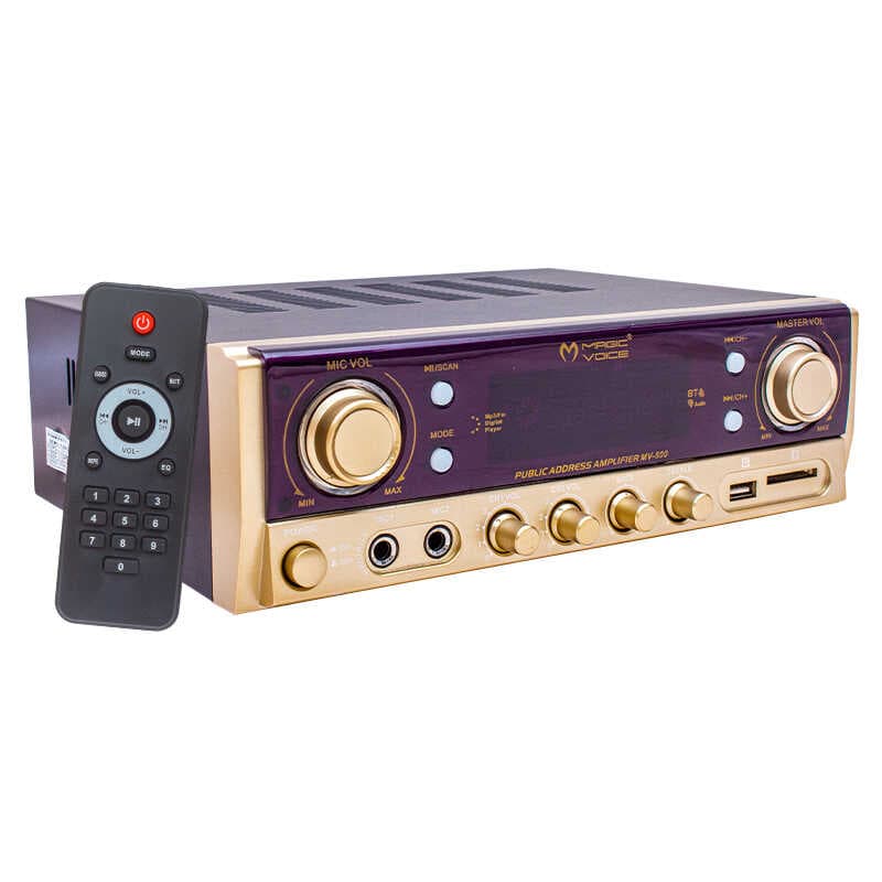 MAGICVOICE MV-500 80 WATT USB/SD/UK BLUETOOTH 2 BÖLGELİ HAT TRAFOLU ANFİ (4767)