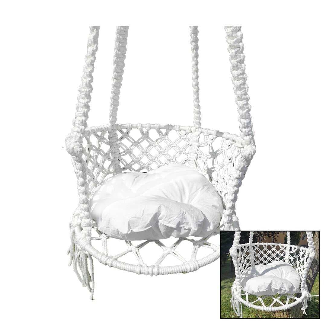 İPEK HAMAK DAVUL SALINCAK  MİNDERLİ   ÇAP:60CM   150KG.TAŞIMA KAPASİTESİ   1-ASMA HALATI - 1-ÇELİK DUBEL (5430)