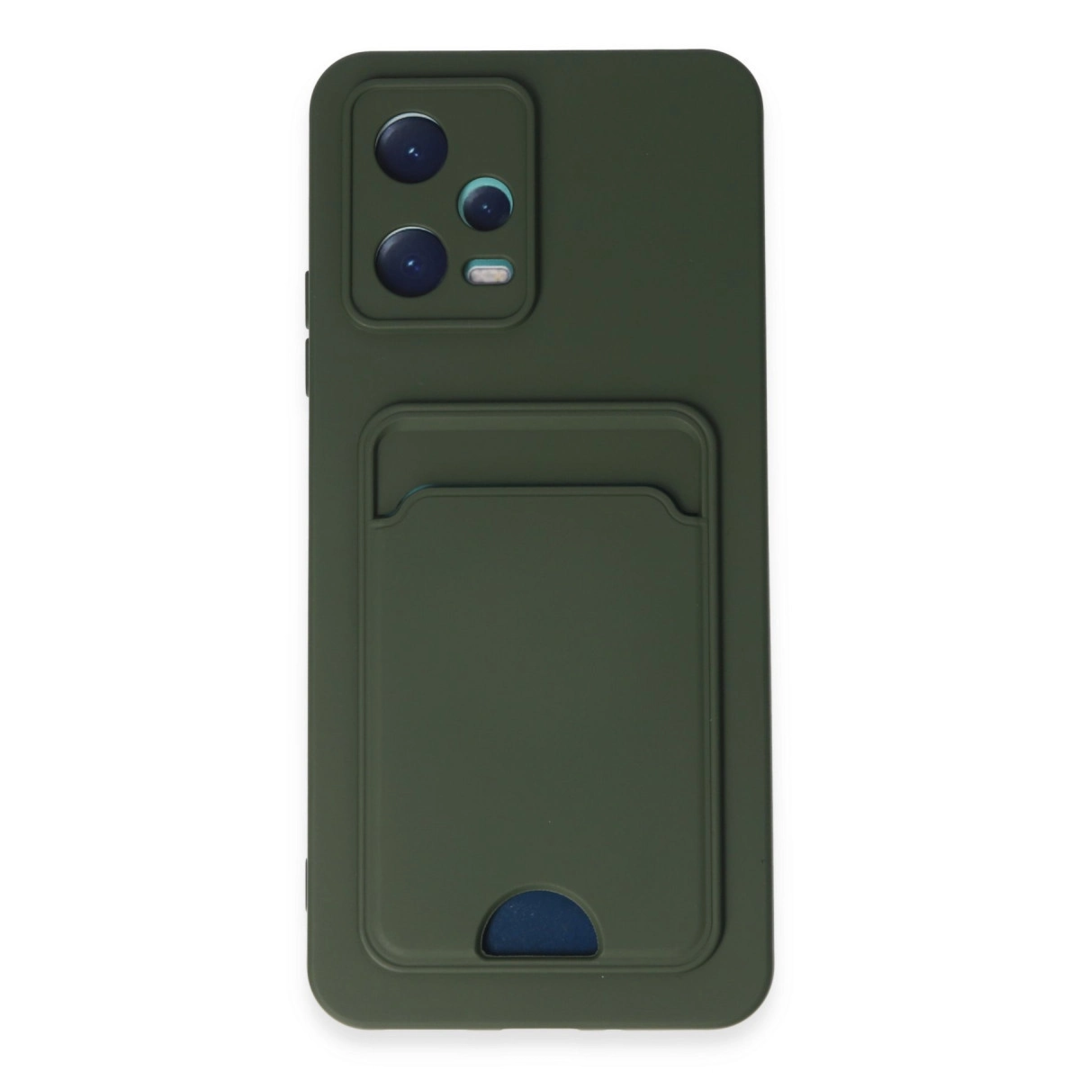 Xiaomi Poco X5 5g Kılıf Kelvin Kartvizitli Silikon - Koyu Yeşil