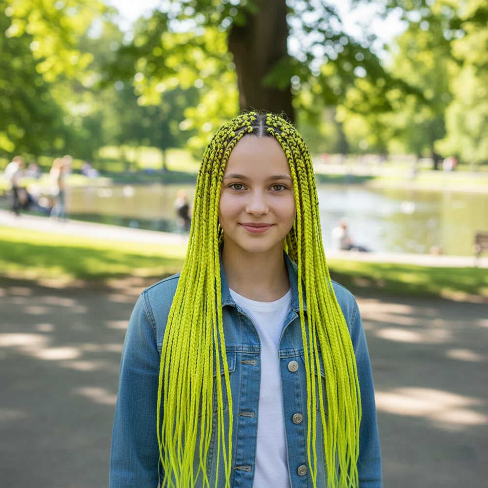 Afrika Örgüsü Ve Rasta İçin Sentetik Saç / Neon Sarı