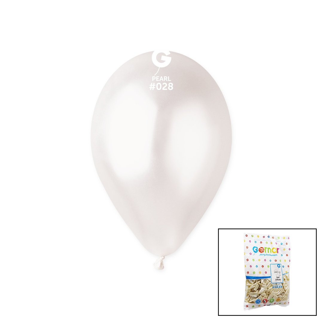GM-110-28 METALİK - BEYAZ BALON 11&amp;apos;&amp;apos; - 28CM - 100 PARÇA (5430)