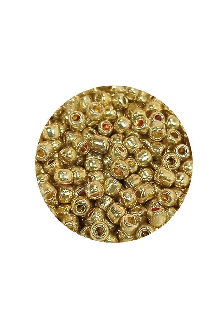 Dökme Cam Kum Boncuk (8/0) 3 mm - 60 Gram - Altın Rengi - BNC185