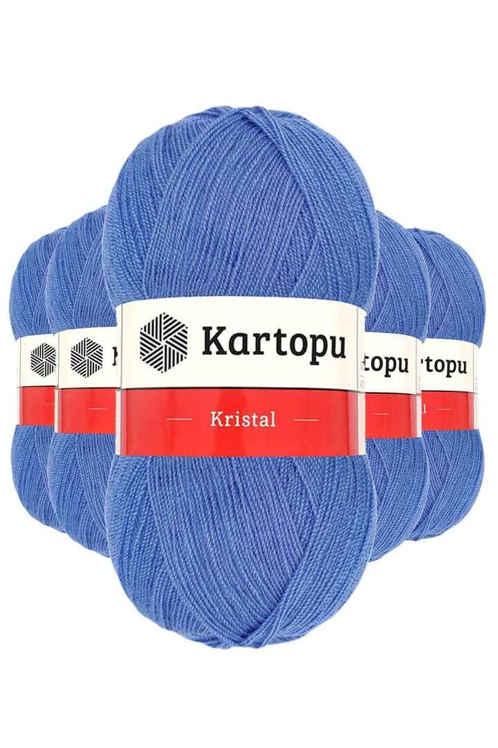 5 Adet Kristal Çift Katlı El Örgü Lif İpi Koyu Mavi K535