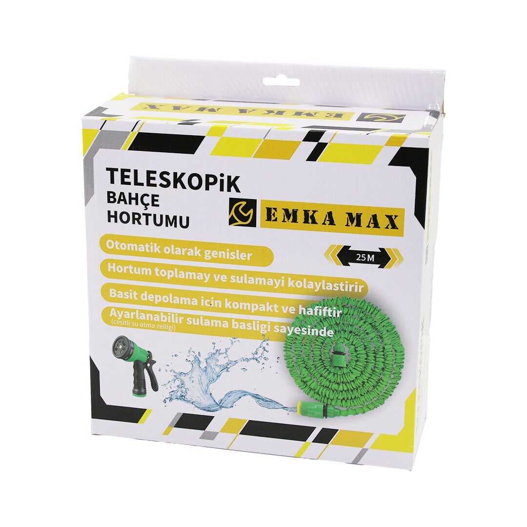 25MT TELESKOPİK UZAYAN BAHÇE HORTUMU 7 FONKSİYON AYARLI TETİKLİ TABANCA (5430)