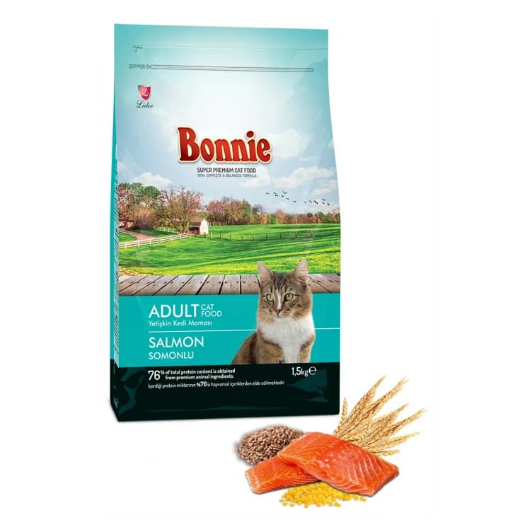 Bonnie Somonlu Kedi Maması 1,5 Kg