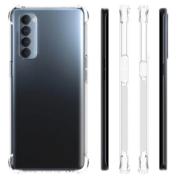 Oppo Reno 4 - 4G Anti-Drop Silikon Kılıf Shockproof kılıf-(5775)