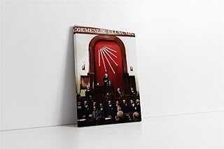 Tablosa Atatürk Mecliste Kouşma Yaparke Kavas Tablo 50x70 cm KA02028