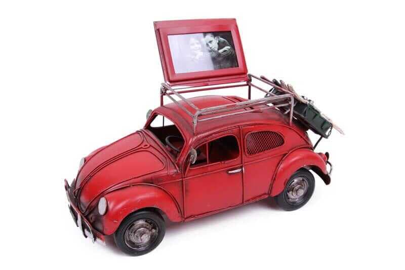 Dekoratif Metal Araba Çerçeveli ve Kumbaralı Hediyelik (3398S) (477477)