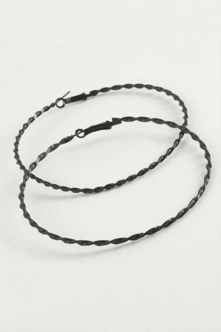 Burgulu Metal Halka Küpe 8-9-10 cm