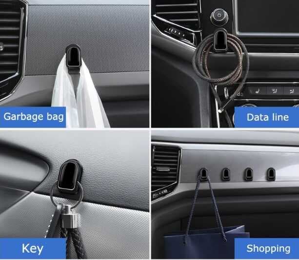 Siyah Çok Amaçlı Yapışkanlı Kanca 10 lu