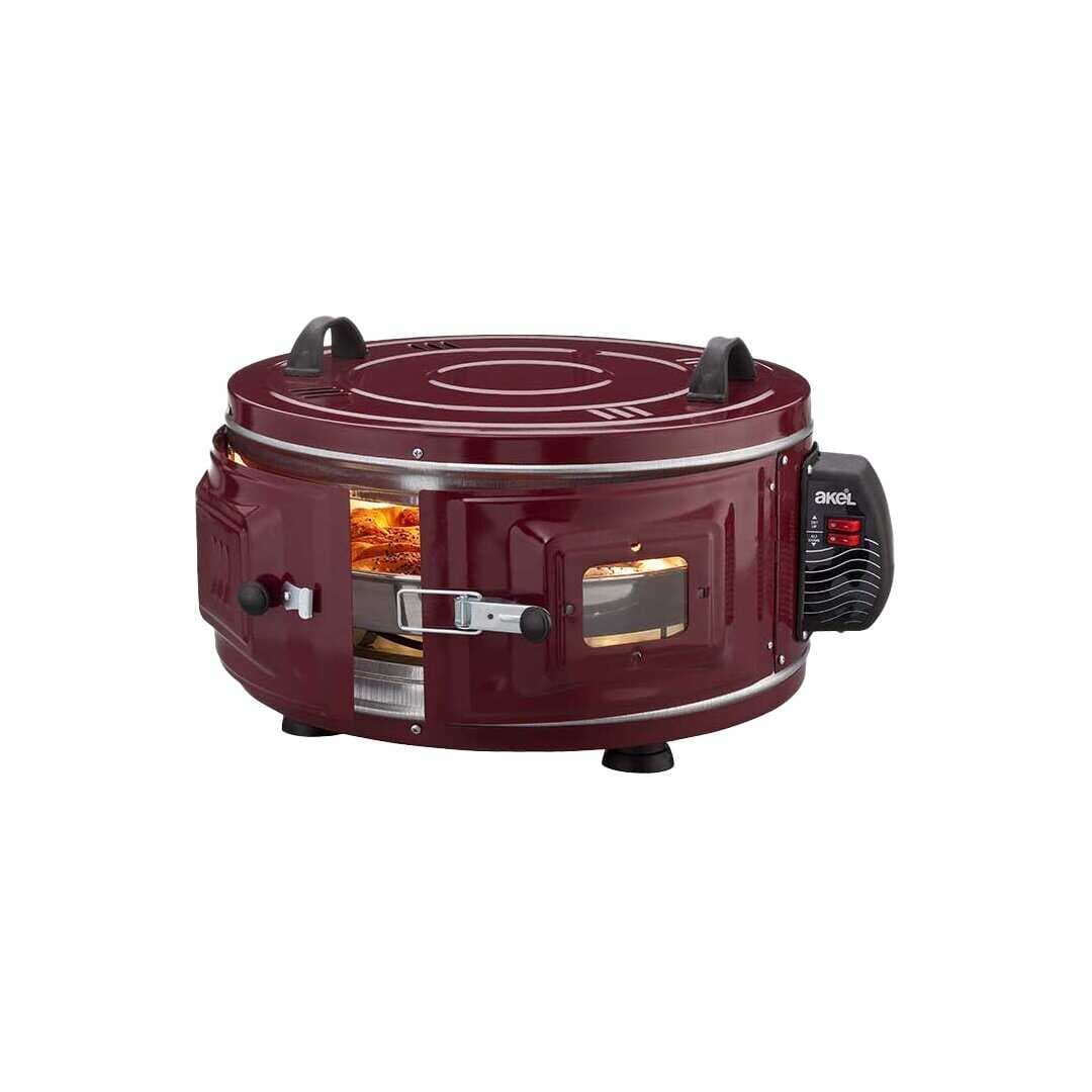 EKONOMİK YUVARLAK DAVUL FIRIN 1100W - 46CM ALÜMİNYUM TEPSİ ÖN GÖZETLEME CAMI AF-007 (5430)