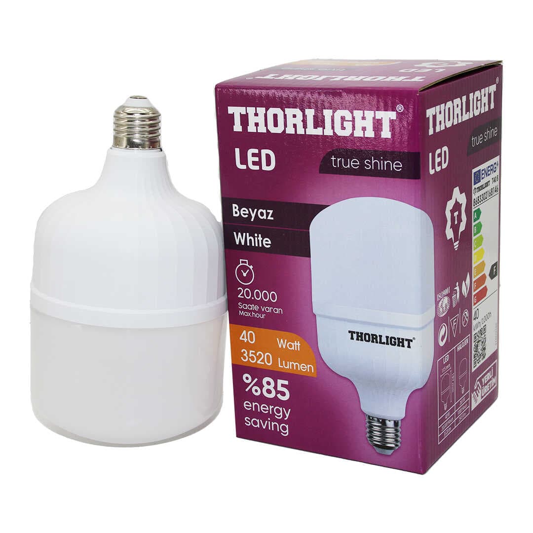 THORLIGHT 40W E27 TORCH T-SHAPE BEYAZ LED AMPUL T-40B (5430)