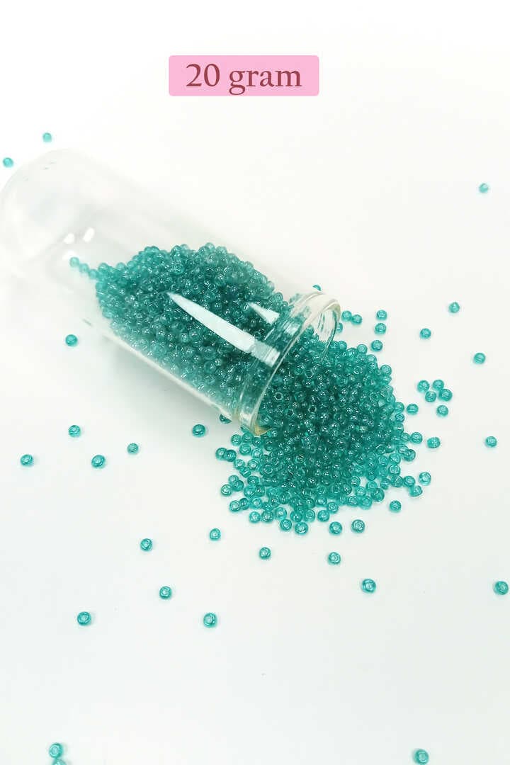 Dökme Cam Kum Boncuk (11/0) 2 mm - 4 Renk - Toplam 80 Gram -  BNC402