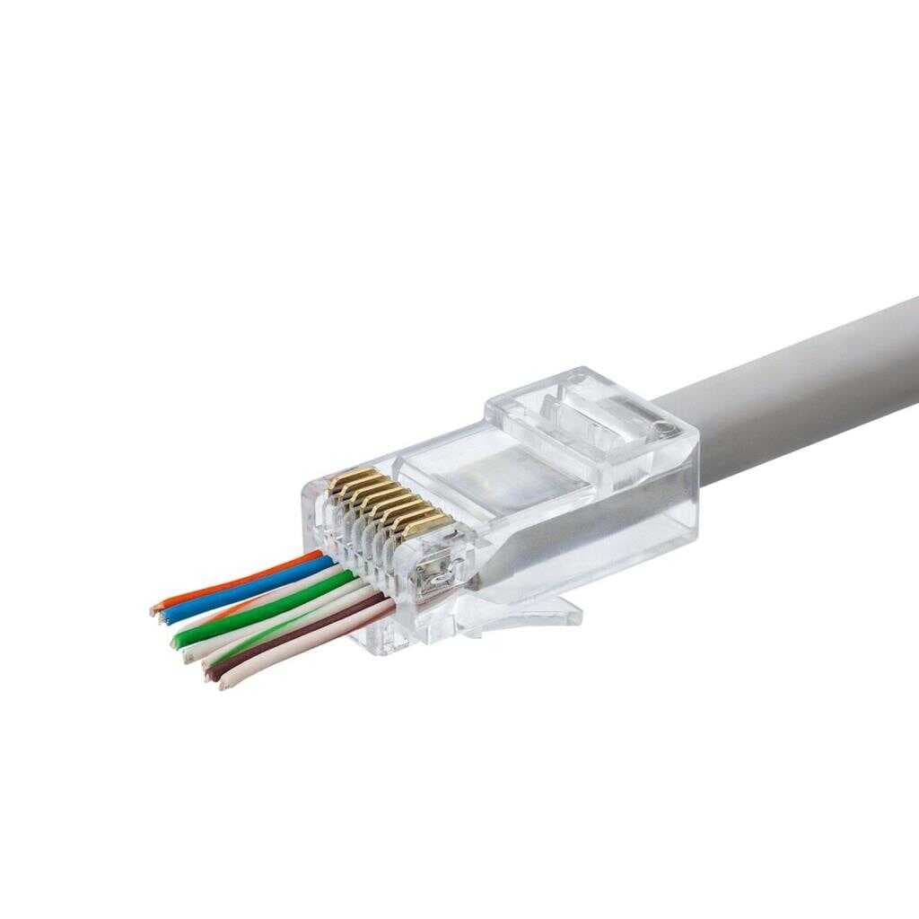 Cat6 Konnektör Ez Rj45 100Lü Paket Şeffaf HDX5030 (477477)