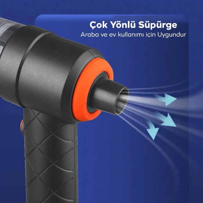 ALLY M2037 6000R Portatif Vakumlu Üflemeli Mini Araç Süpürgesi - Toz ve Kül Temizliği-(5775)
