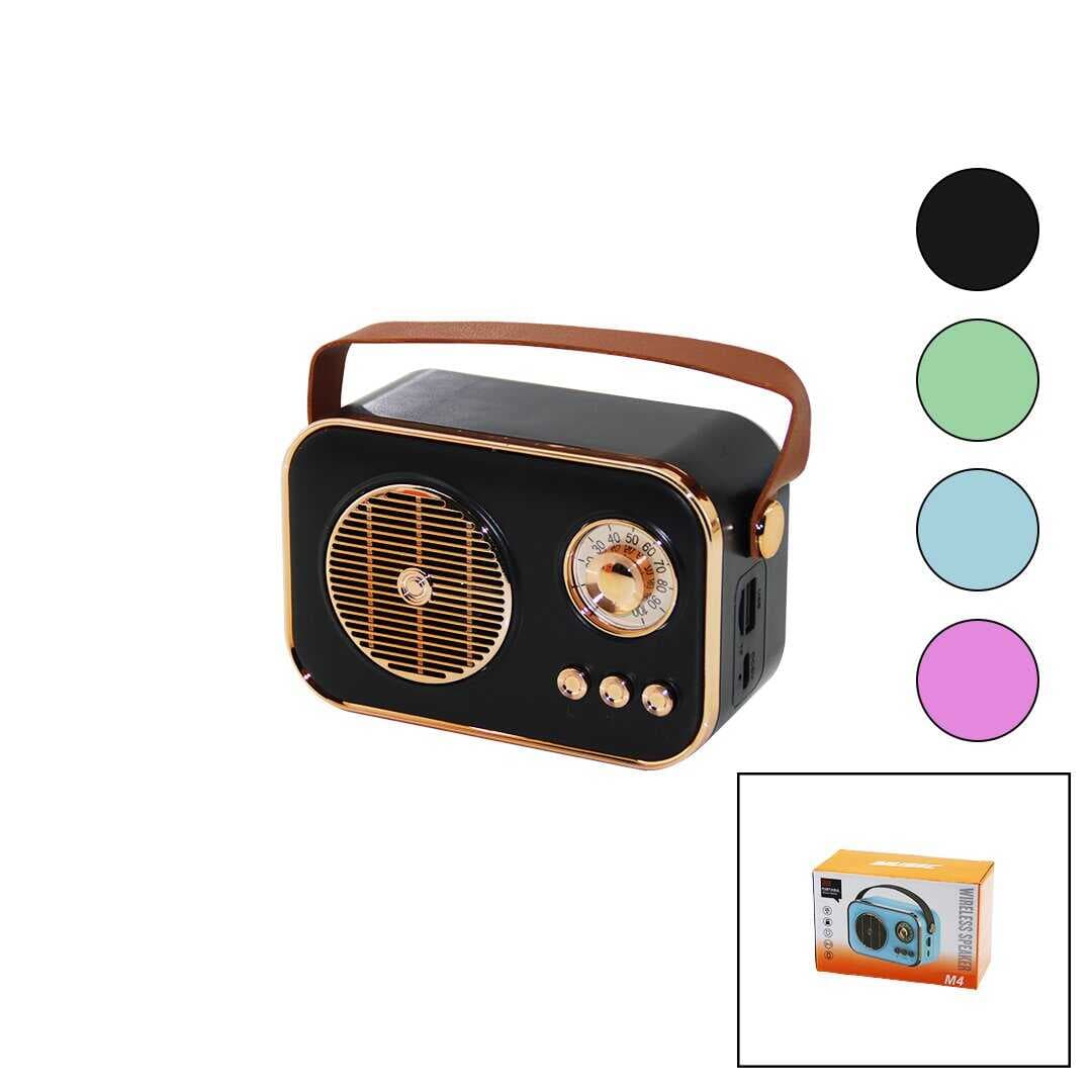 M4 PORTABLE WİRELESS HOPARLÖR - SPEAKER IŞIKLI USB ŞARJLI RENKLİ KASA - BRONZ ÇERÇEVEUSB - DC 5V - TF (5430)