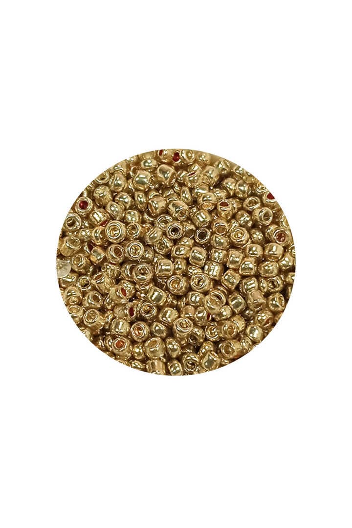 Dökme Cam Kum Boncuk (11/0) 2 mm - 60 Gram -  Altın - BNC059