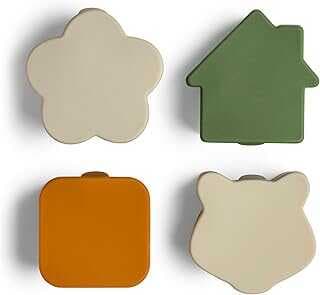 Citron Citron 4'lü Silikon Beslenme Kutusu Düzenleyicileri - Grey/Green/Caramel 1061008