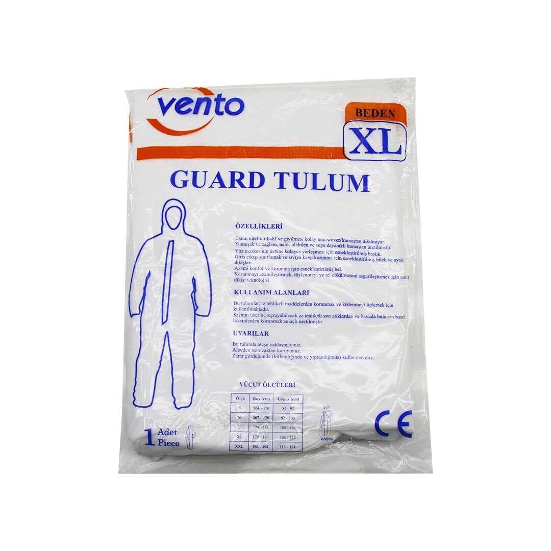 VENTO XL GUARD KORUYUCU TULUM BEYAZ - HAFİF - NON-WOVEN KUMAŞ BOY: 179-187CM - GÖĞÜS: 108-115CM (5430)