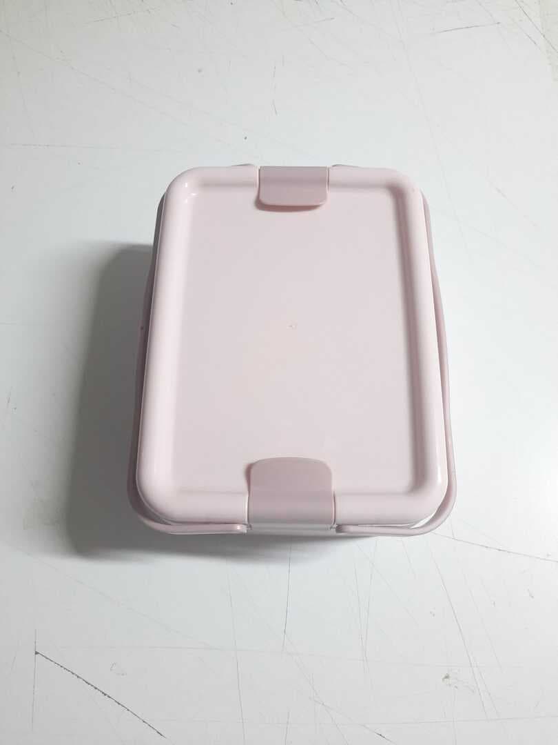 Kulplu Beslenme Kabı  2 Bölmeli Mandallı Diyet Kabı -Çatal Kaşık Dahildir (477477)