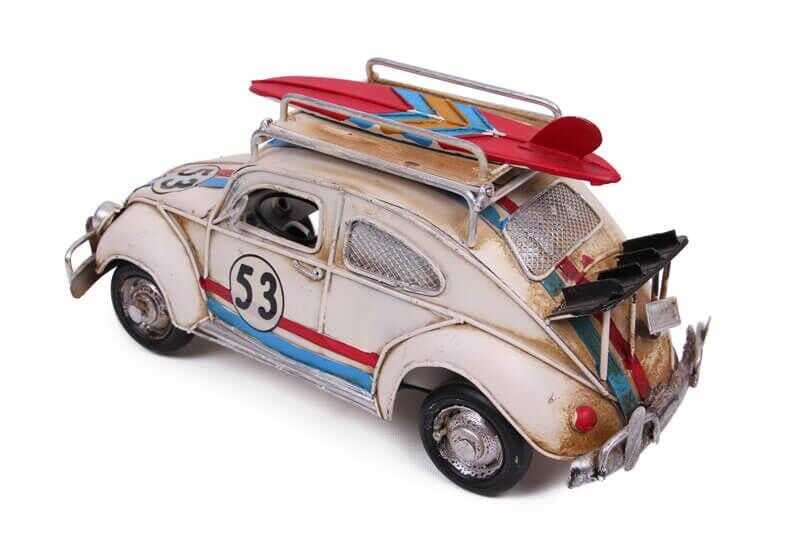 Dekoratif Metal Araba Çerçeveli ve Kumbaralı Hediyelik (3092W) (477477)