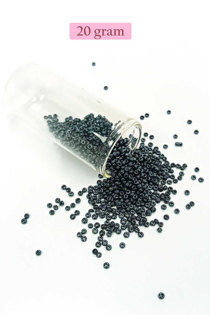 Dökme Cam Kum Boncuk (11/0) 2 mm - 4 Renk - Toplam 80 Gram -  BNC403