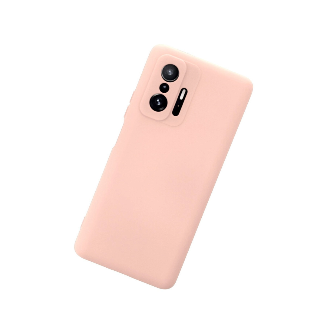 Xiaomi Mi 11t Pro Kılıf Nano İçi Kadife Silikon - Pudra