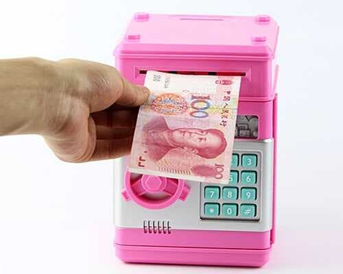 Çocuk Şifreli Kasa Kumbara - Işıklı Sesli Para Biriktirme Kasası (477477)